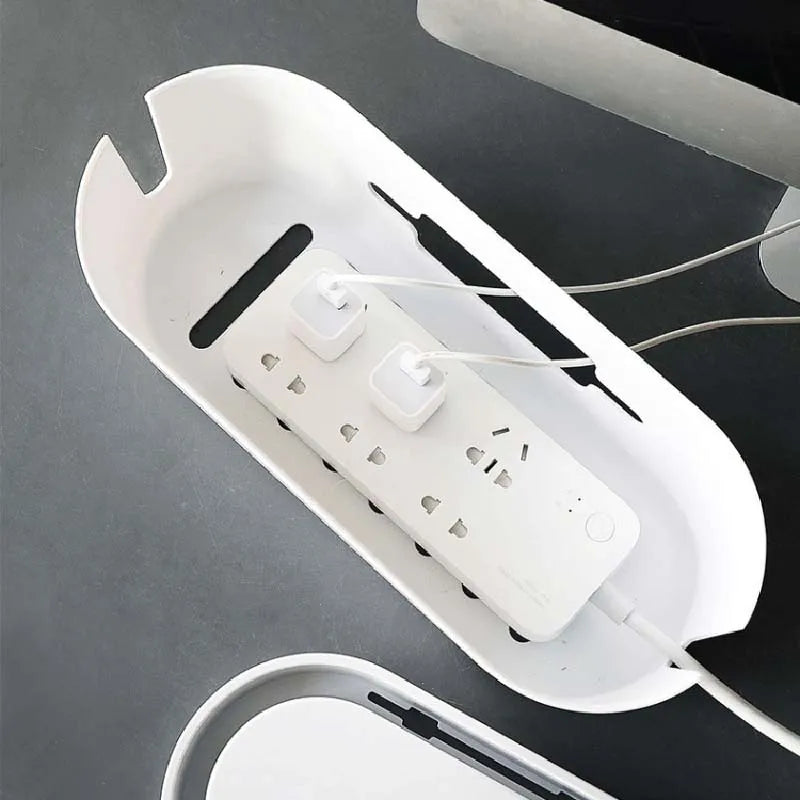 Electronics Cable Storage Box Plug Wire Organizer Storage For Charger