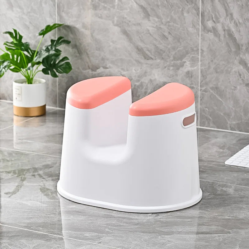 Shower Stool Sitting Bath Stool Thickened Adult Bathroom Stool Bathing Chairs for Pregnant and Elderly Women