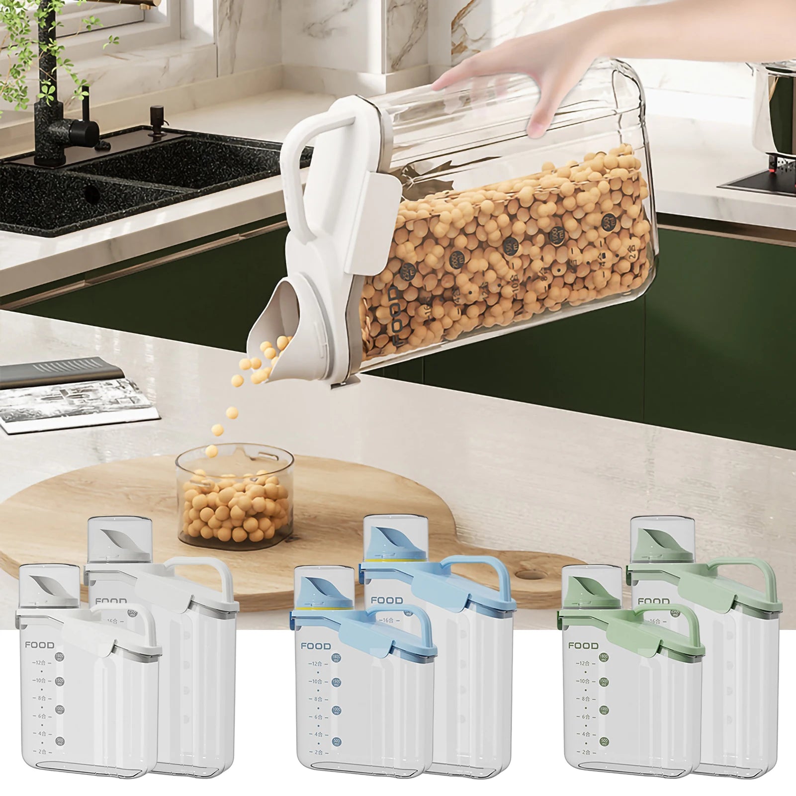 Storage Box Cereals Container Scale | Yazijico™ 