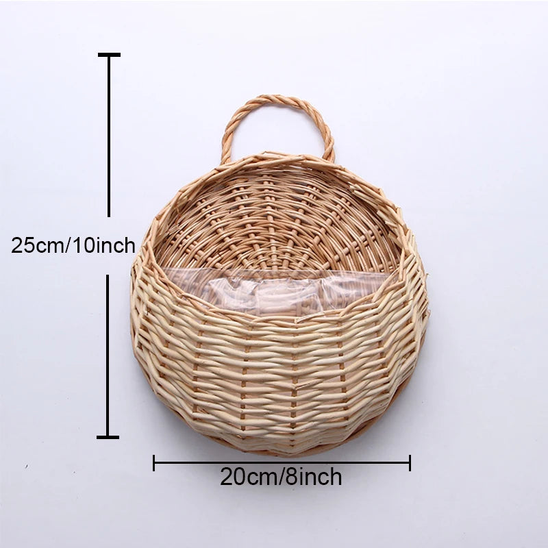 Hand Made Wicker Rattan Flower Basket| Yazijico™ 