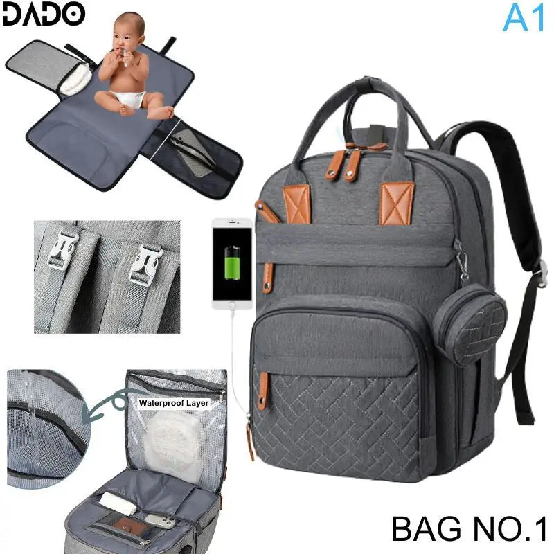 Diaper Bag Backpack Baby Essentials Travel Tote Multifunction | Yazijico™ 