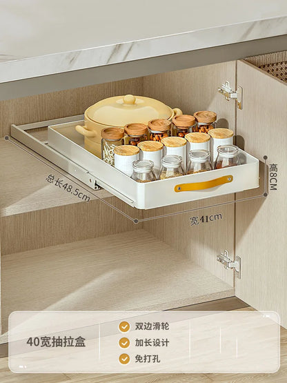 Stainless Steel Pull-Out Holder Kitchen Tableware | Yazijico™ 