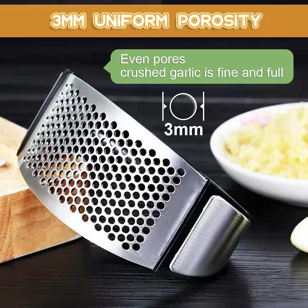 Stainless Steel Garlic Press Crusher 