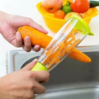 Knife With Storage Tube Peeler Peeling