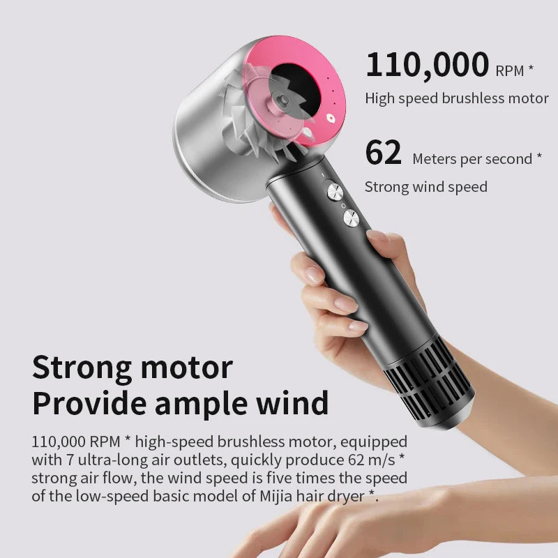 Professional Hair Dryer with Nozzle Negative | Yazijico™ 