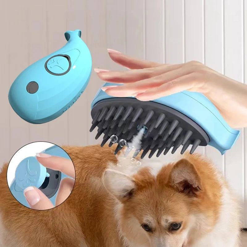 Pet Steam Hair Brush Electric Spray Comb | Yazijico™