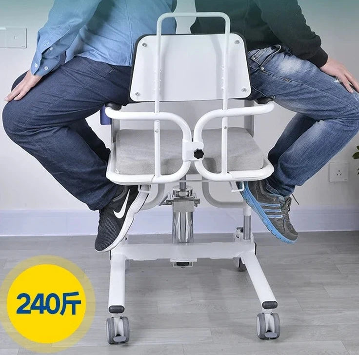 Disability care shift chair multifunctional bathing hydraulic shift device lifting toilet chair