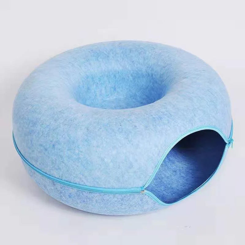 Donut Cat Bed Hiding House Indoor Tunnel Toys| Yazijico™ 