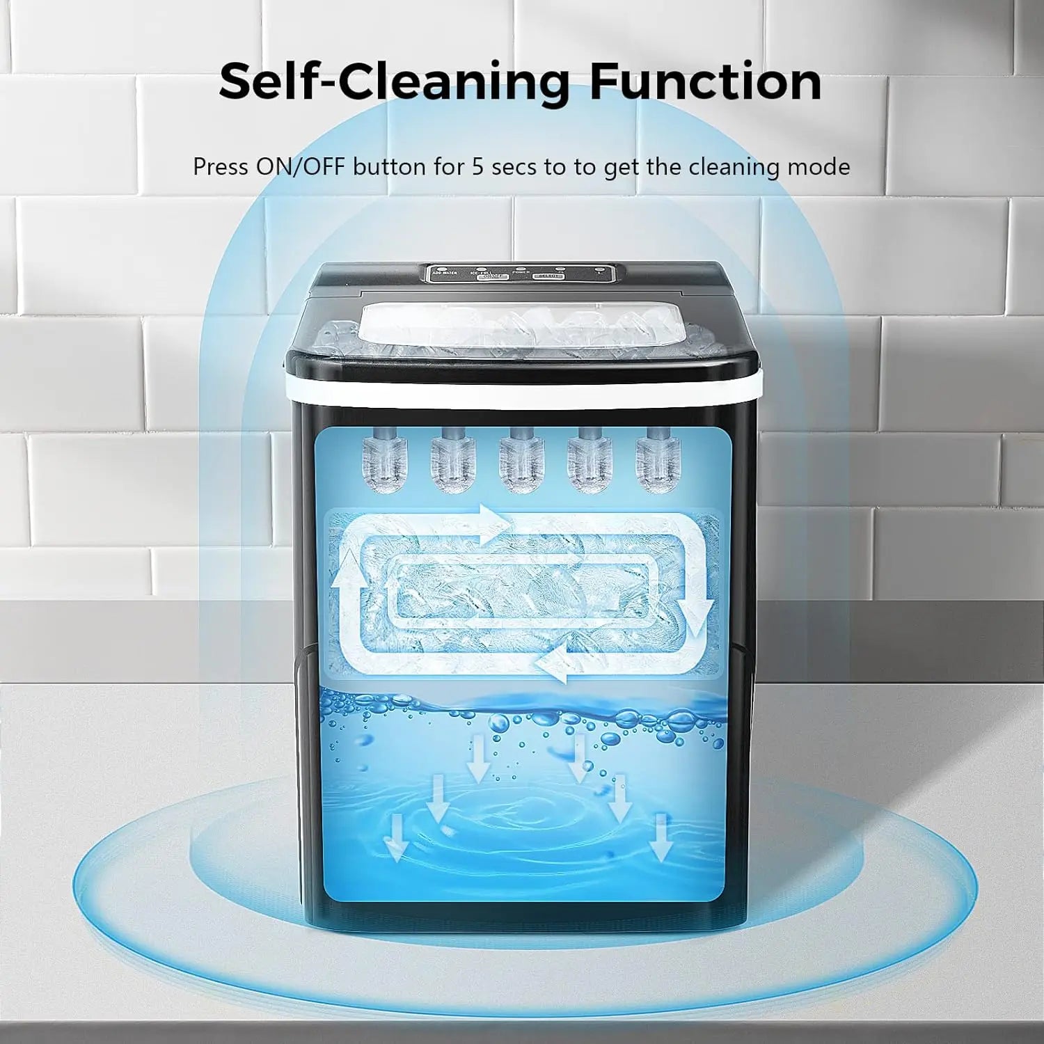 Ice Makers Portable Self-Cleaning Cubes Ready | Yazijico™  