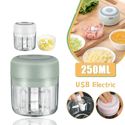 Mini Electric Garlic Chopper Grinder 