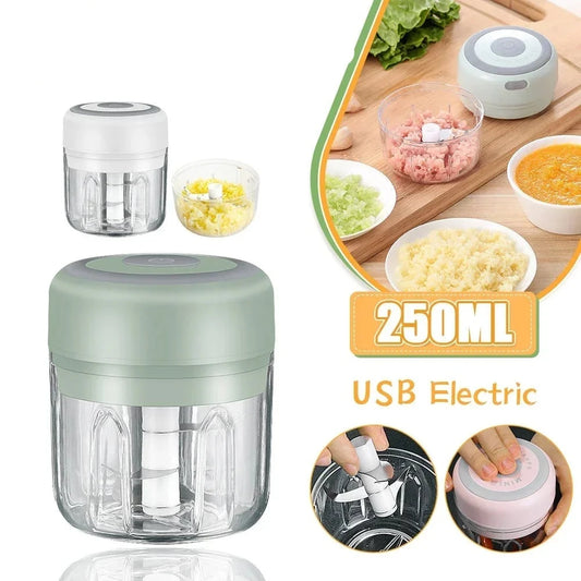 Mini Electric Garlic Chopper Grinder 