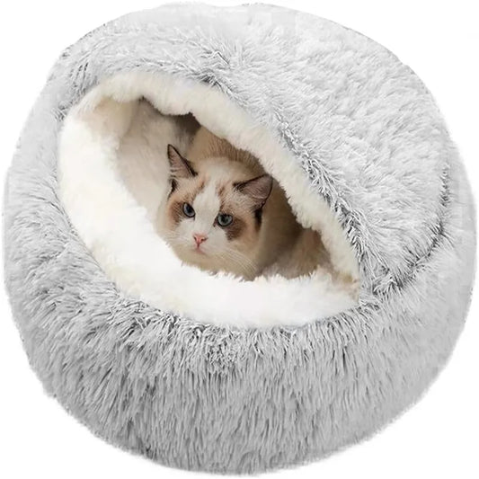 Pet Dog Cat Bed Donut Round Plush | Yazijico™