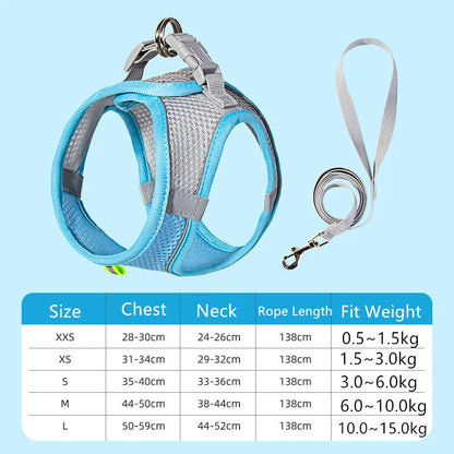 Pet Harness Leash Set Escape Proof