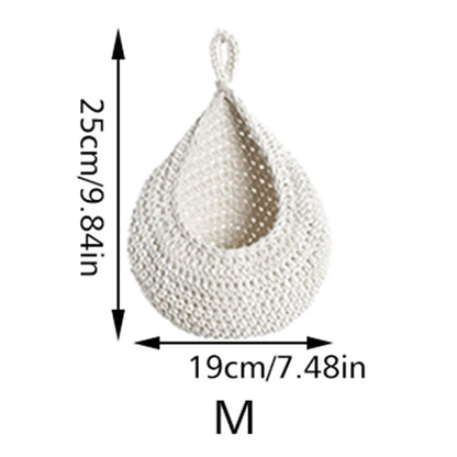 16 Sizes Hanging Hand Woven Basket Kitchen Vegetable | Yazijico™ 