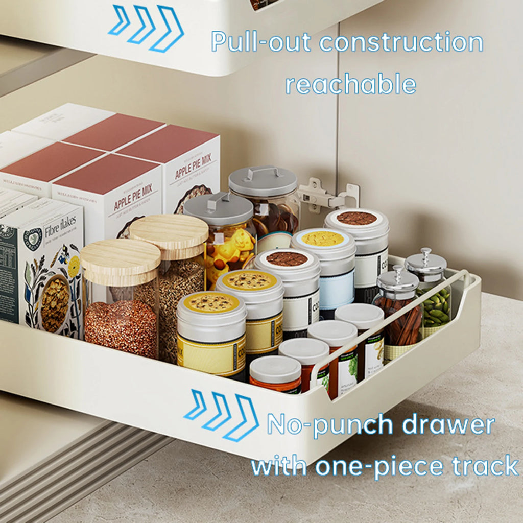 Pull Out Cabinet Organizer Fixed With Damping Guide | Yazijico™  