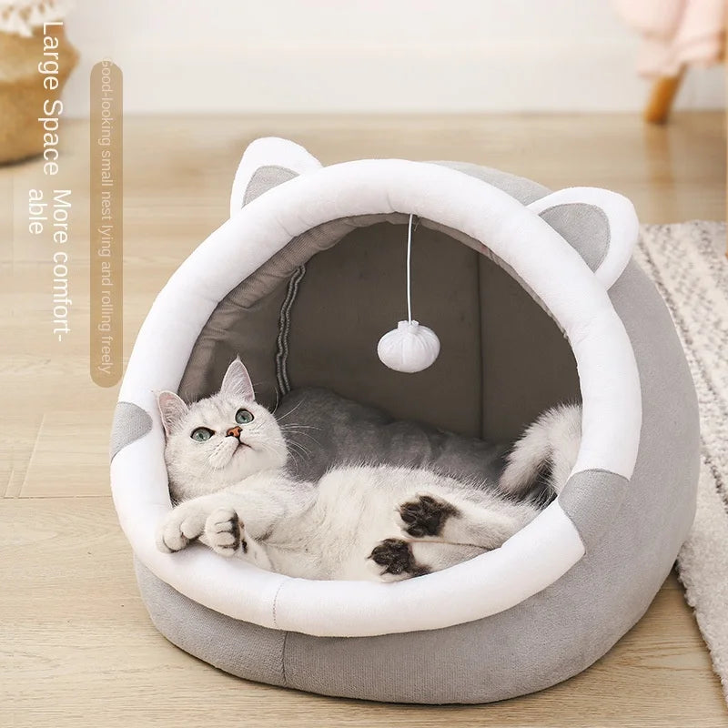 Bed For Cats Pet Basket Cat Bed Cozy Kitten Cushion | Yazijico™  