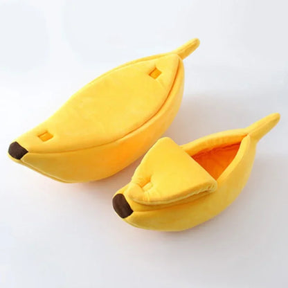 Warm Banana Shaped Dog Cat Bed Cozy Basket Puppy  | Yazijico™  