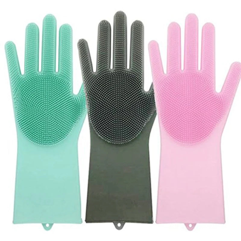 Silicone Dish Washing Gloves For Kitchen 