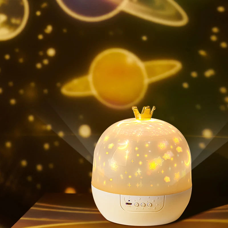  Light Projector Crown Star Night Light | Yazijico™ 