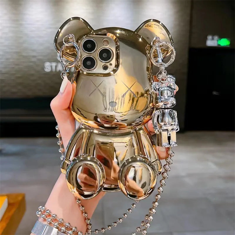 Cute Bear Pendant Phone Case Cover | Yazijico™ 