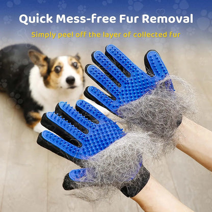 Pet Grooming Glove Gentle Efficient Pet Hair Remover| Yazijico™ 