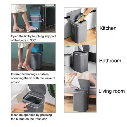 Automatic Sensor Trash Can Electric Touchless Smart | Yazijico™ 