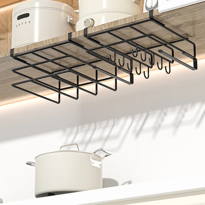 Hanging rack under kitchen cabinet  | Yazijico™ 