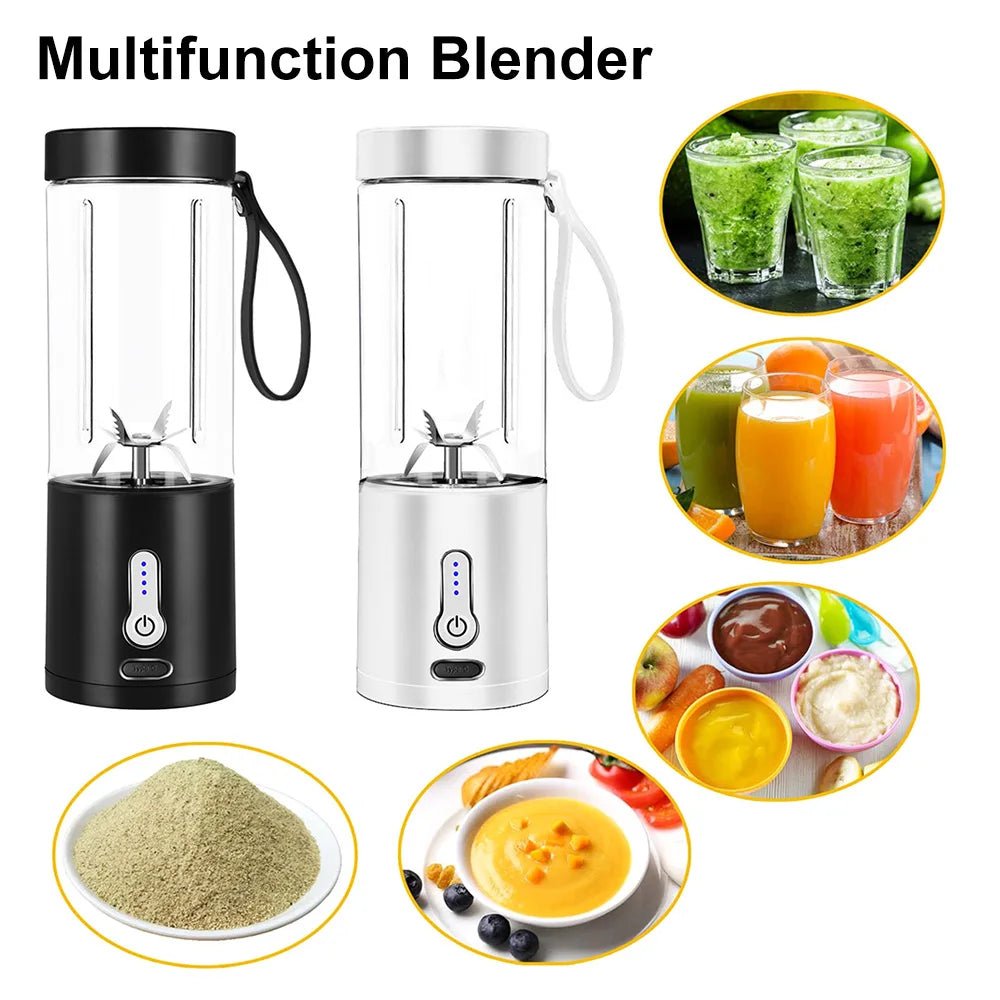 Powerful Blender Portable Usb Rechargeable Fruit Juicer Orange Fresh Juice Blender For Making Milkshakes Smoothies Blending Cup