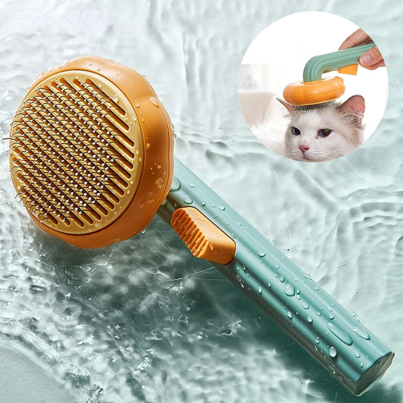 Yazijico™ Pumpkin Pet Cat Grooming Comb Self Cleaning - Yazijico™ 