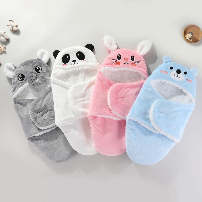 Yazijico™ Newborn Baby Wrap Blankets Soft Warm - Yazijico™ 