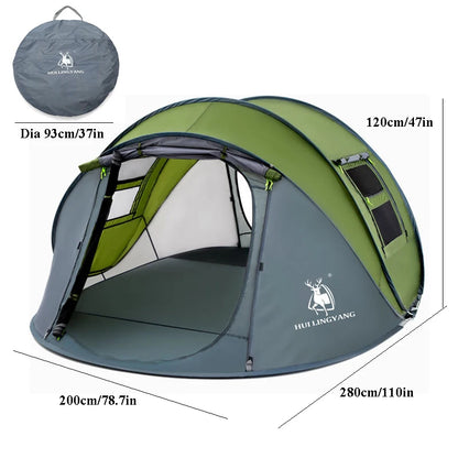 Persons Pop Up Throw Tent Automatic Large Space | Yazijico™