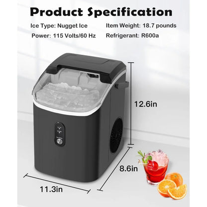 Yazijico™  COWSAR Nugget Ice Maker Countertop - Yazijico™ 