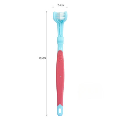 Three Sided Pet Toothbrush Cleaning