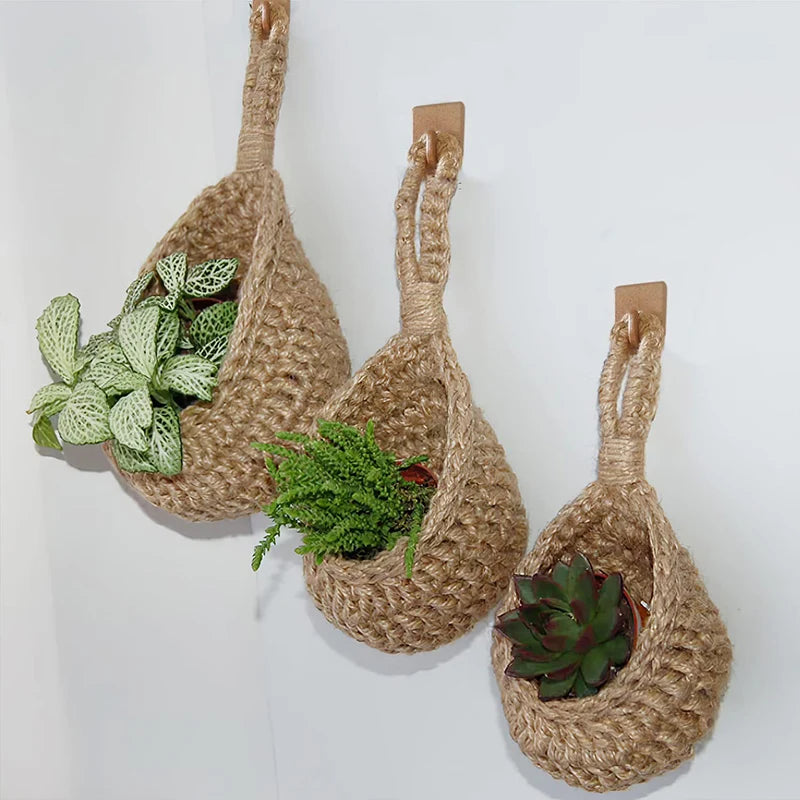 16 Sizes Hanging Hand Woven Basket Kitchen Vegetable | Yazijico™ 