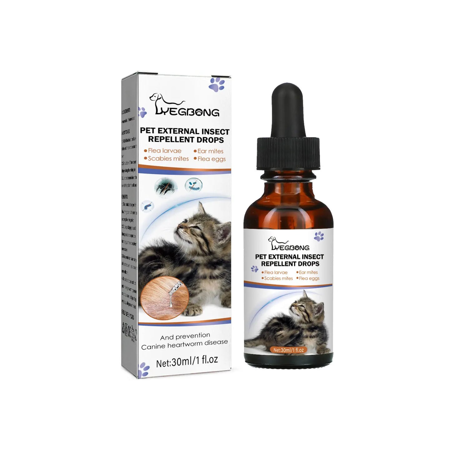 Cat Anti Flea Drops Flea Lice Insect Remover Prevent| Yazijico™ 