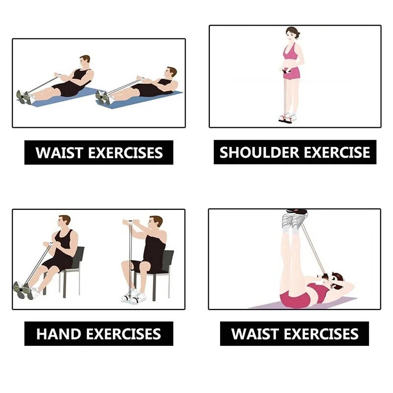 Fitness Gum Resistance Bands Latex Pedal Exerciser 