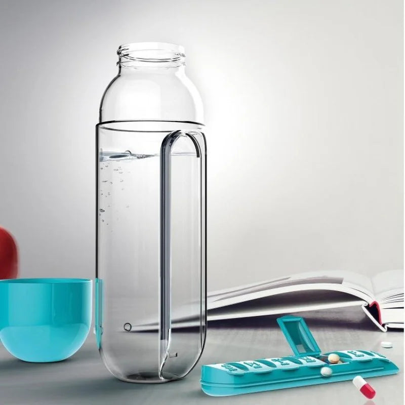 2 in 1 600ml 7 Grids Medicine Box Water Cup | Yazijico™