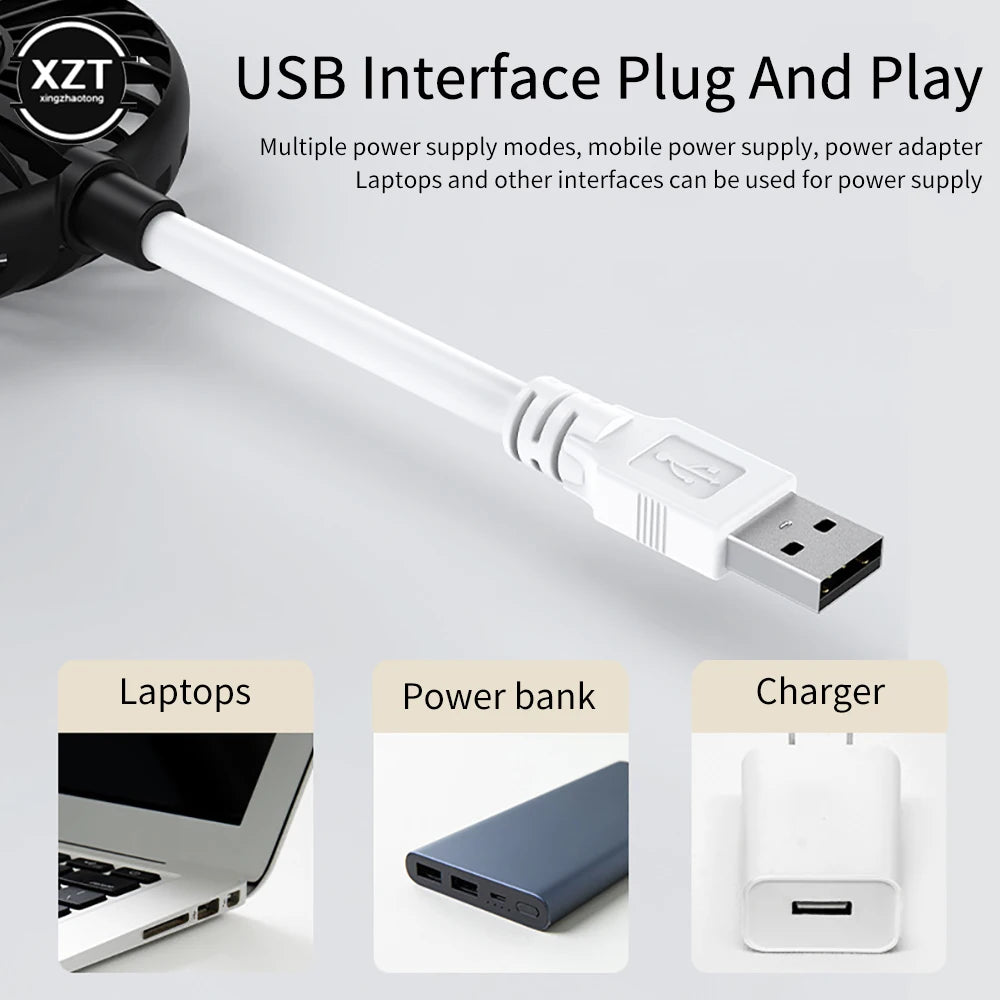 Mini Fan Plug And Play Usb For Power Bank | Yazijico™ 