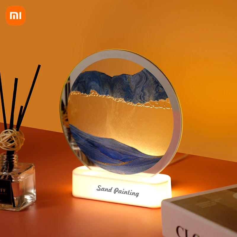 Xiaomi Quicksand Table Lamp USB Moving Sand  | Yazijico™