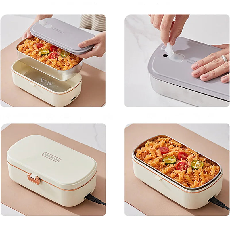 Stainless Steel  Electric Heating Lunch Box Portable | Yazijico™ 