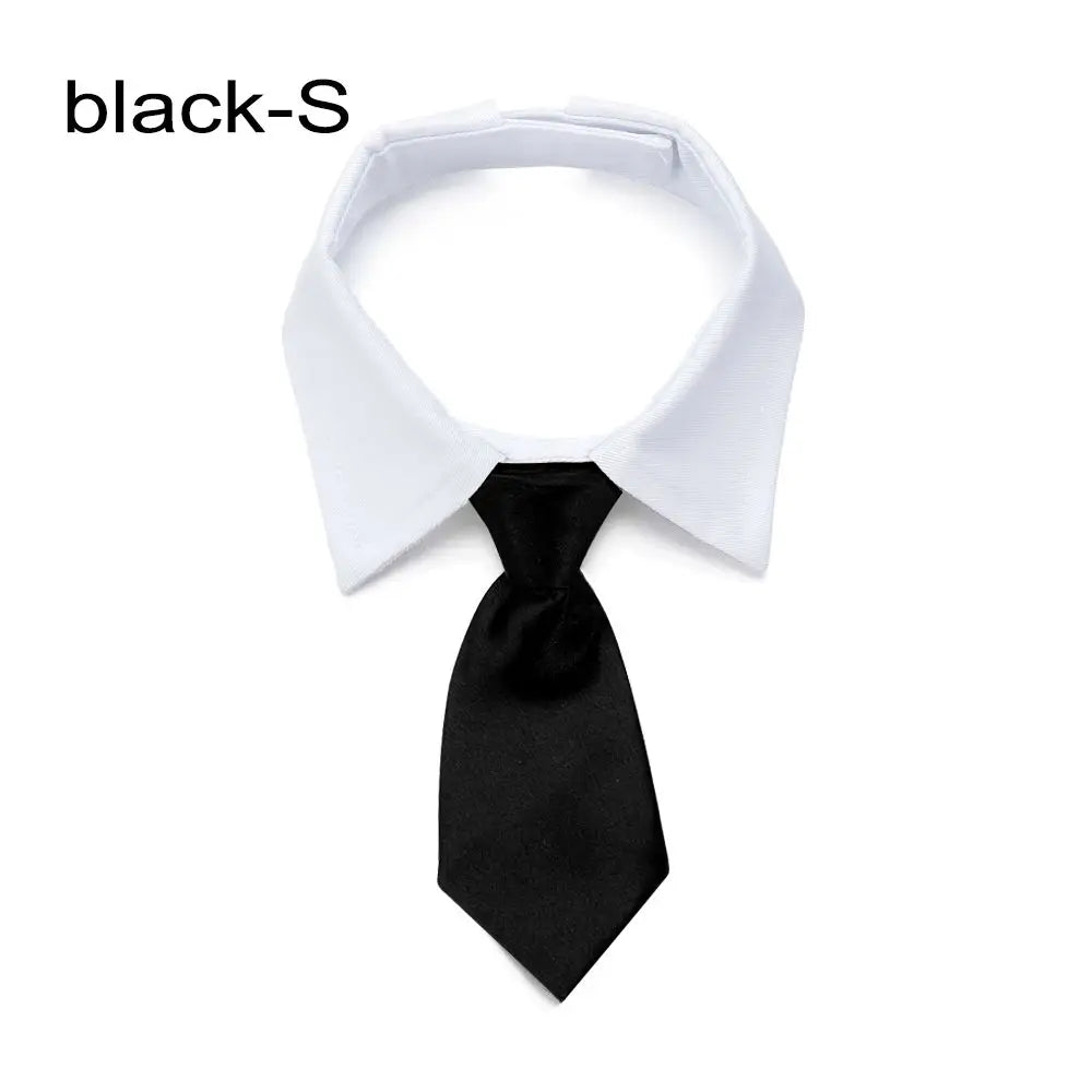Pet Dog Cat Formal Necktie Tuxedo Bow Tie Black and Red | Yazijico™  