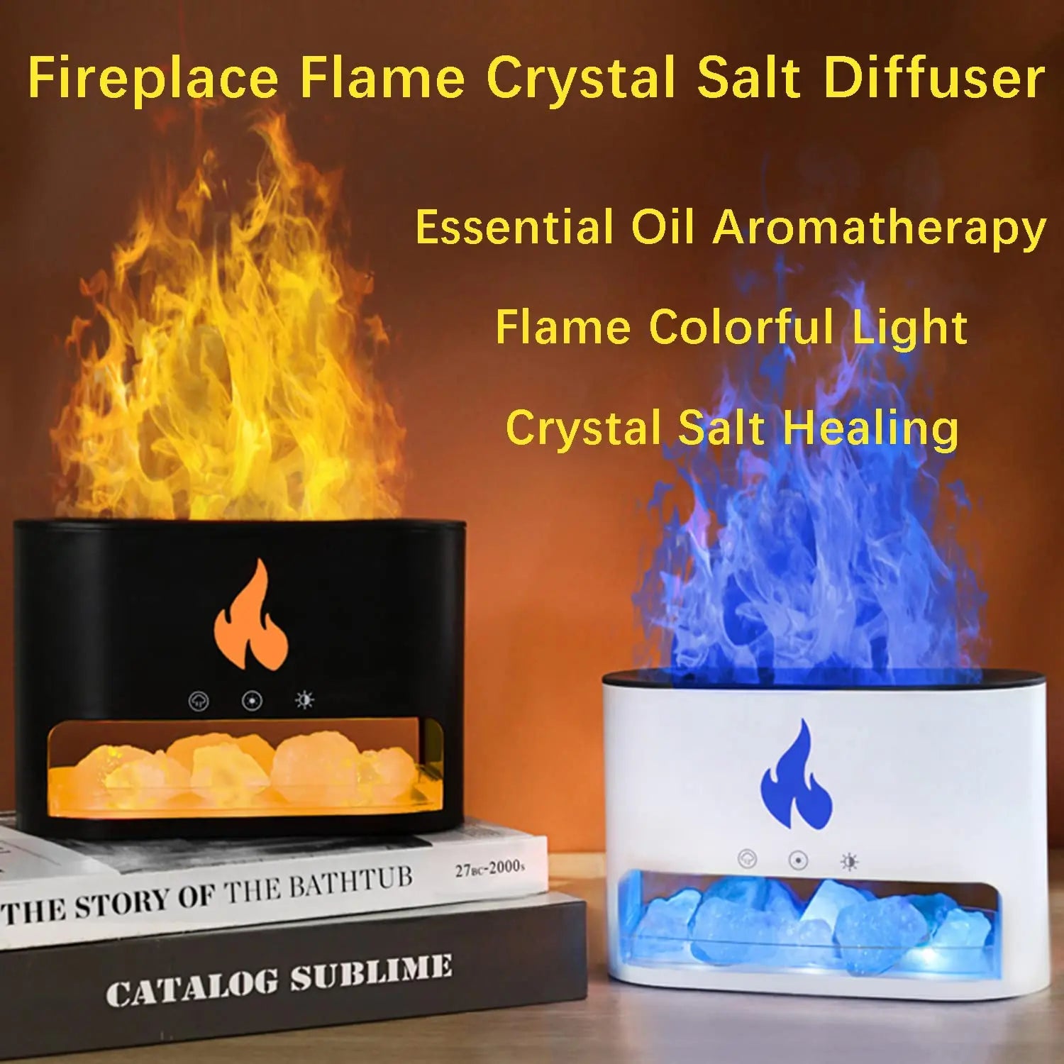 Yazijico™ Fireplace Flame Crystal Salt Aromatherapy - Yazijico™ 