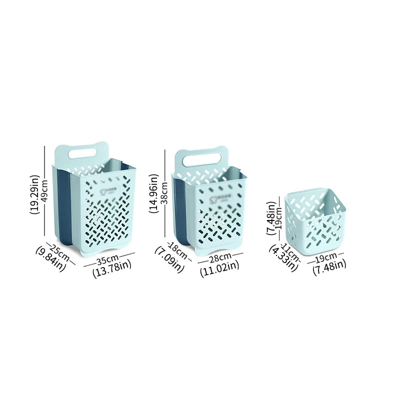 Folding Bathroom Laundry Basket Wall | Yazijico™