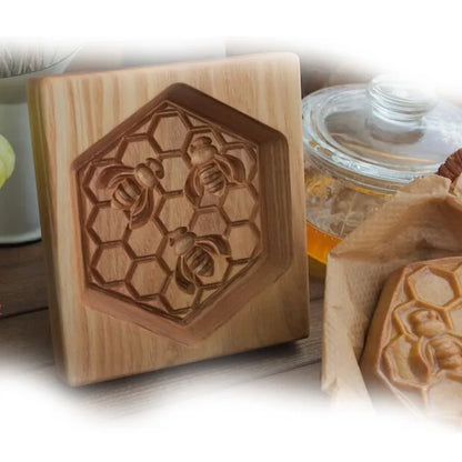 Wooden Shortbread Mold Raspberry Heart Carved | Yazijico™