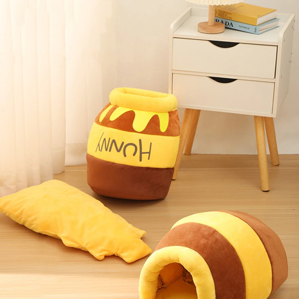 Cat Bed House Removable Plush Mat Cats Four Seasons | Yazijico™ 