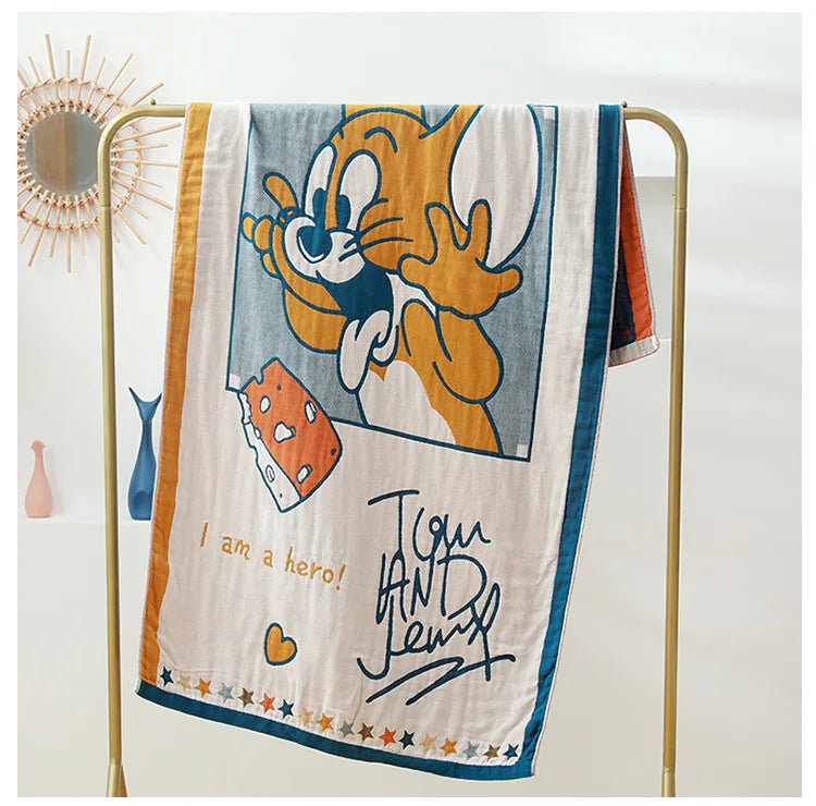 Towel Plus Cotton Cartoon Large Towel Couple | Yazijico™