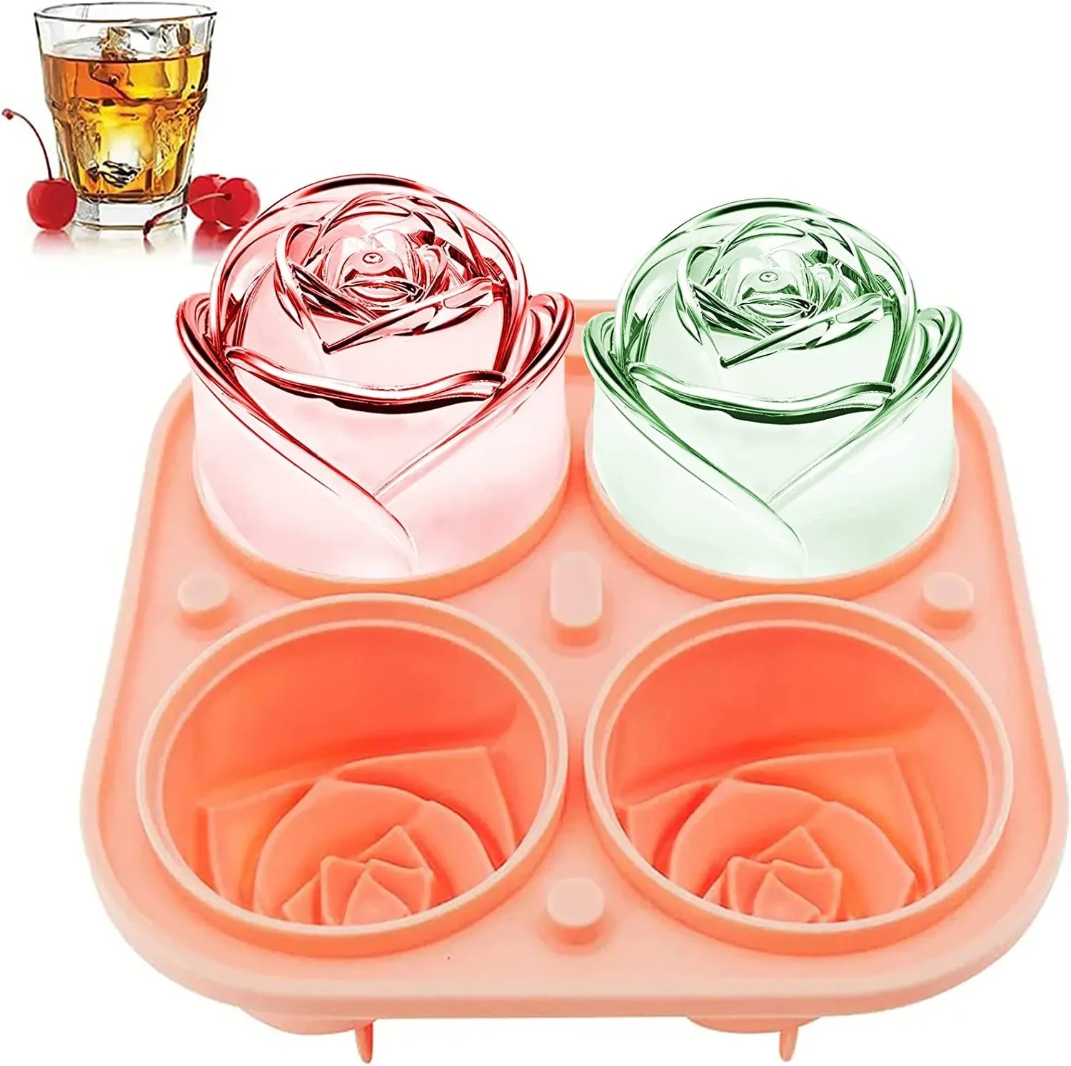 Yazijico™ Creative 3D Rose Ice Molds Large Ice Cube - Yazijico™ 