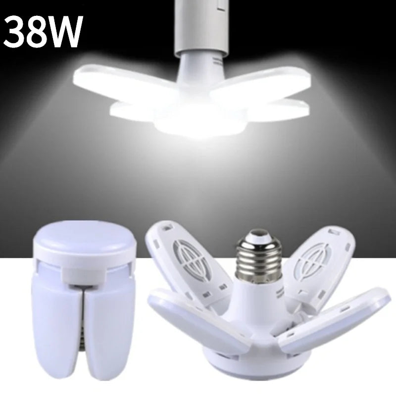 Fan Blade Timing Lamp With Remote Control 360°Foldable Led Industrial Light Bulb For Home Ceiling Lamp Garage Light