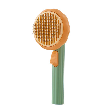 Pumpkin Pet Cat Grooming Comb Self Cleaning | Yazijico™ 