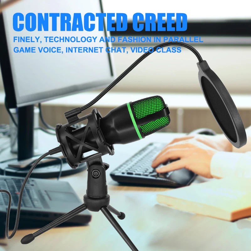 Yazijico™ Professional Condenser Microphone For PC Laptop Streaming - Yazijico™ 